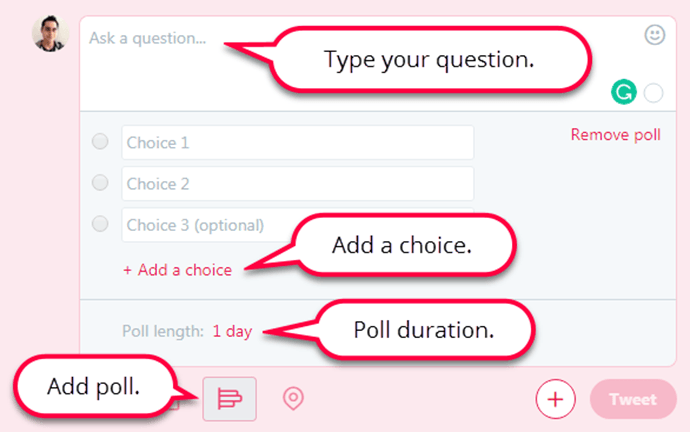 How to create a Twitter poll on desktop